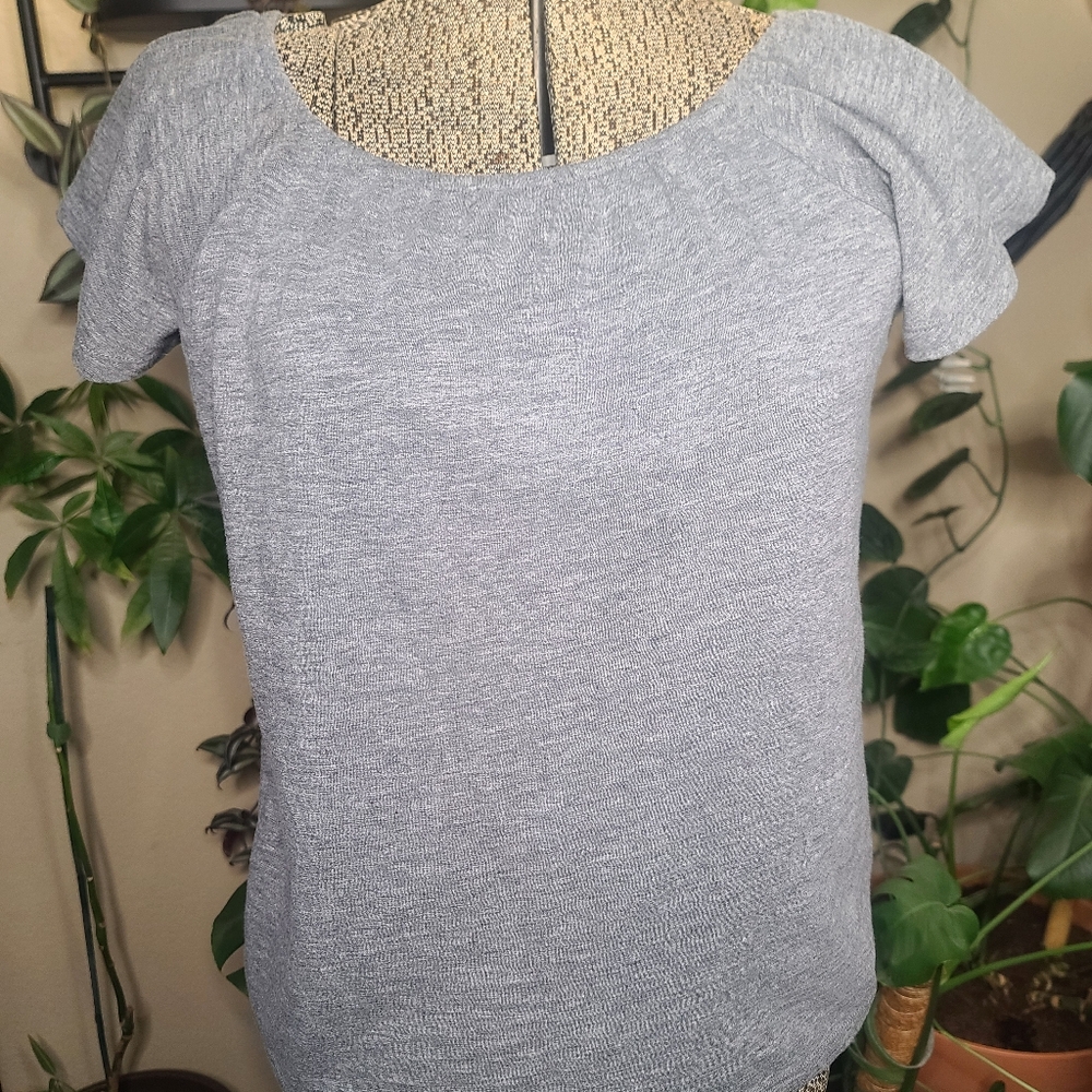 Old Navy softest tee Heather Grey ruffle sleeve size XL (14/16)